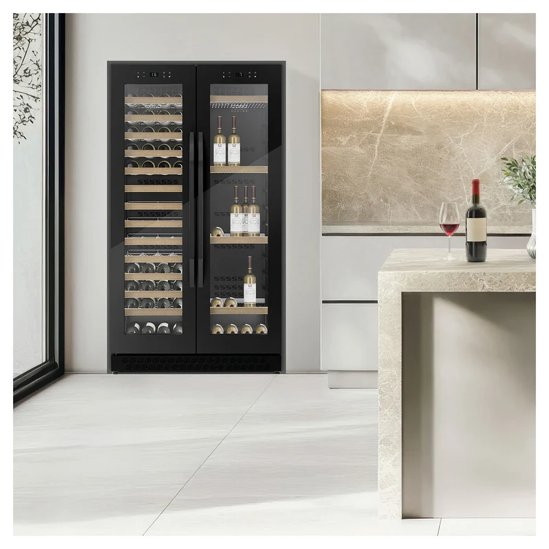 Weinkühlschrank 122 Flaschen Caso WineChef Duo 122 Black