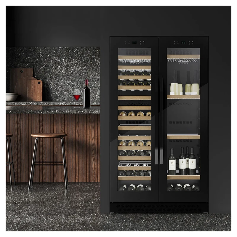 Weinkühlschrank 122 Flaschen Caso WineChef Duo 122 Black