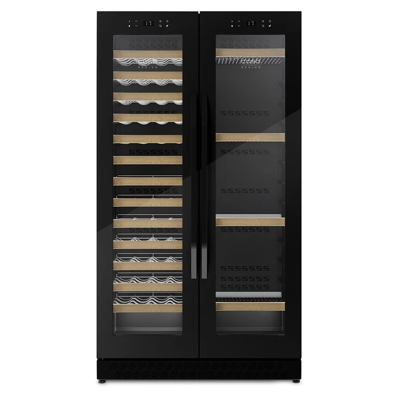 Weinkühlschrank 122 Flaschen Caso WineChef Duo 122 Black