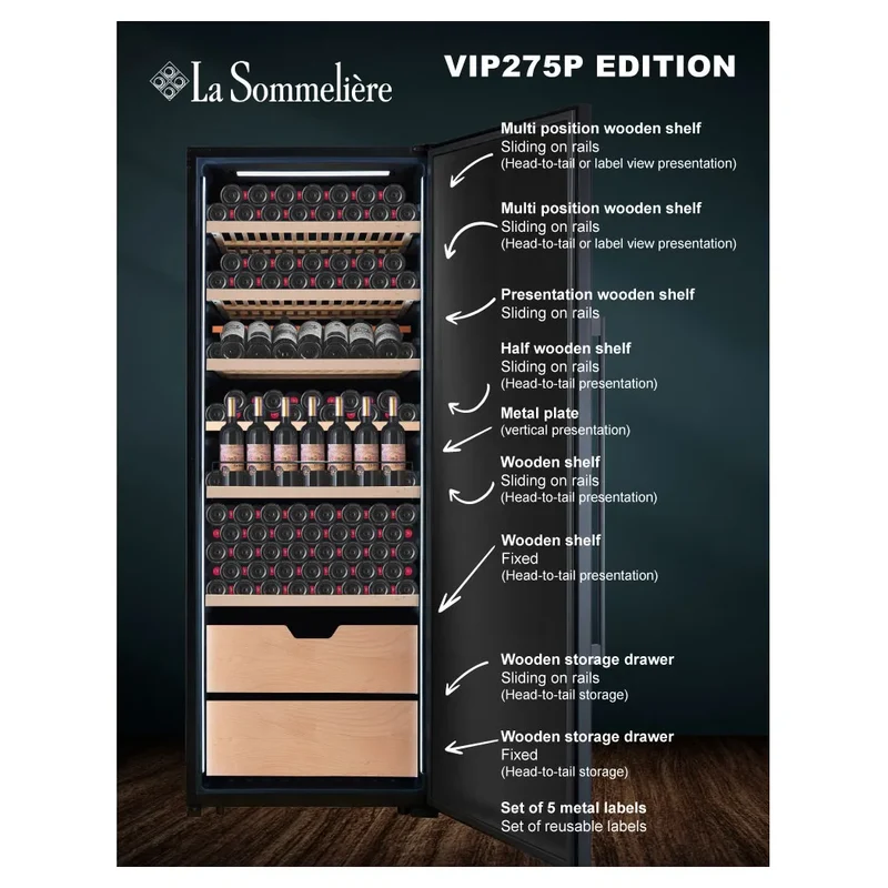 Weinkühlschrank 273 Flaschen La Sommelière VIP275P EDITION
