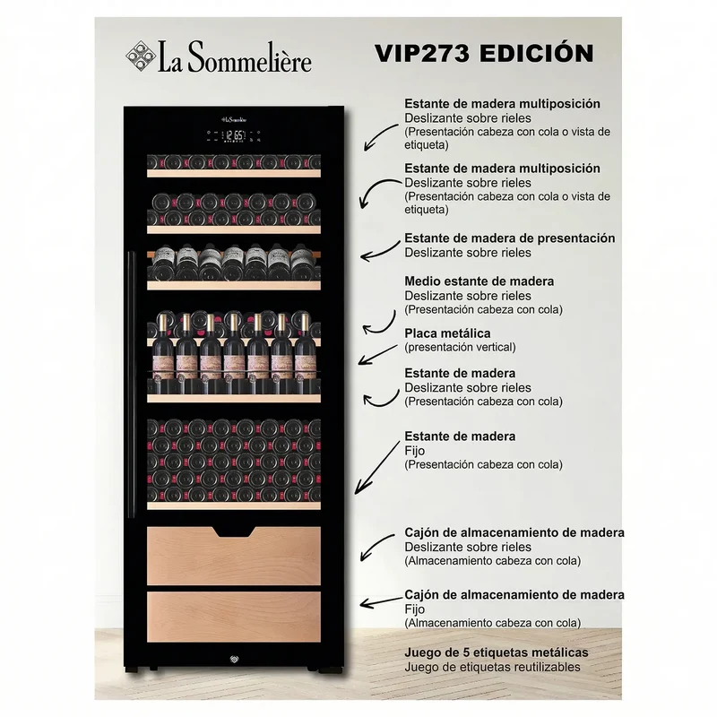Weinkühlschrank 273 Flaschen La Sommelière VIP273 EDITION