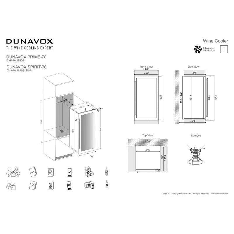 Weinkühlschrank 70 Flaschen Dunavox Prime-70