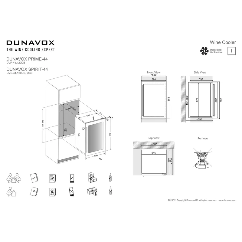 Weinkühlschrank 44 Flaschen Dunavox Prime-44