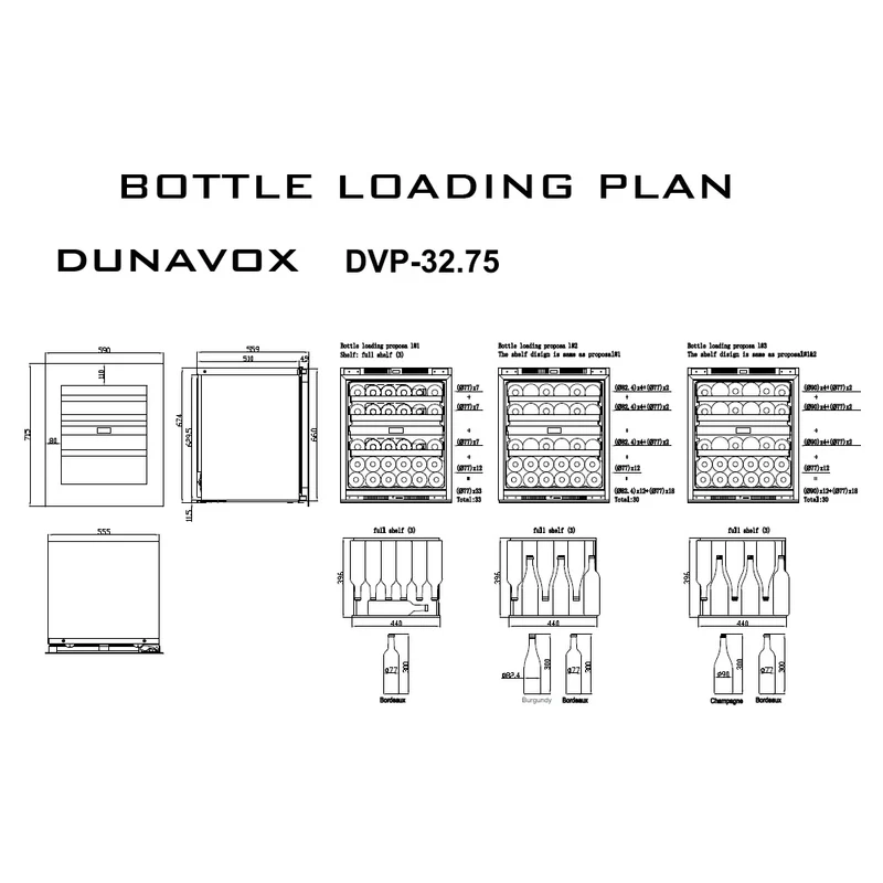 Weinkühlschrank 32 Flaschen Dunavox Prime-32
