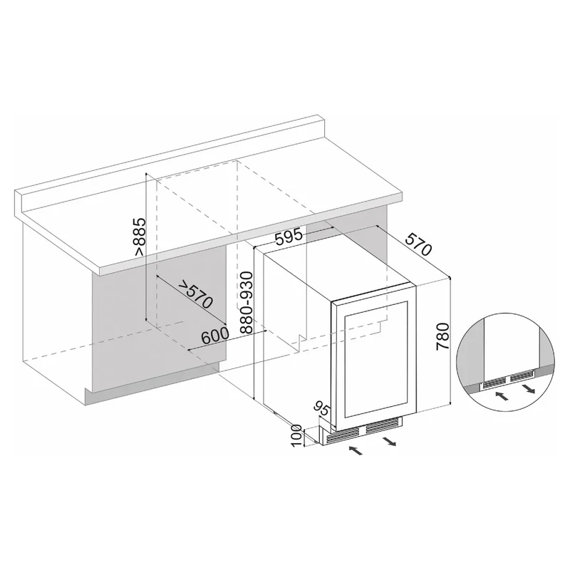 Weinkühlschrank 41 Flaschen Dunavox Flow-41