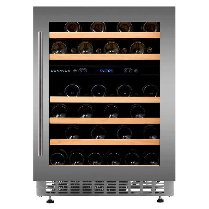 Weinkühlschrank 46 Flaschen Dunavox Flow-46D Stainless