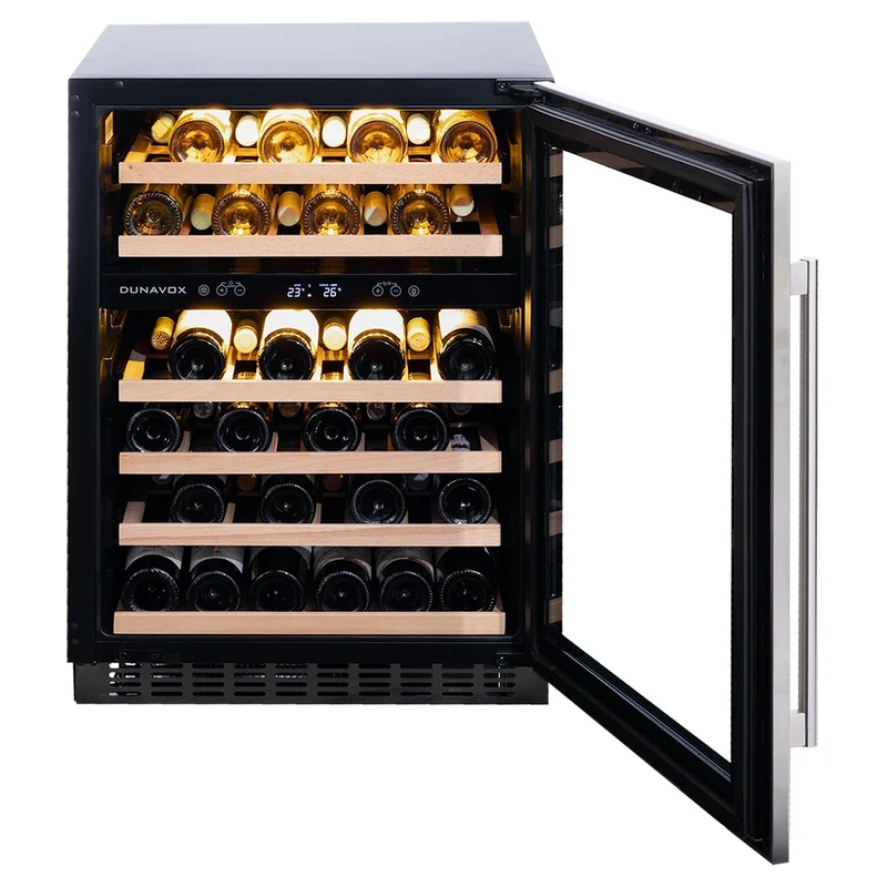 Weinkühlschrank 46 Flaschen Dunavox Flow-46D Stainless