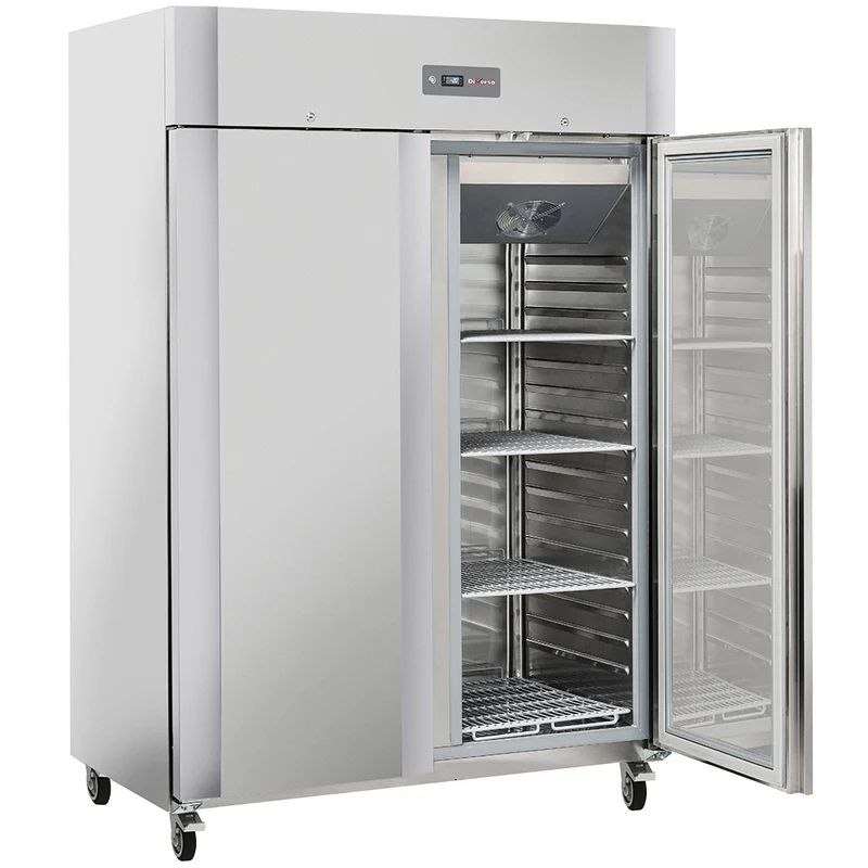 Edelstahlkühlschrank 1200L , 2-türig , Edelstahl , GN 2/1, WR-GN12-2N
