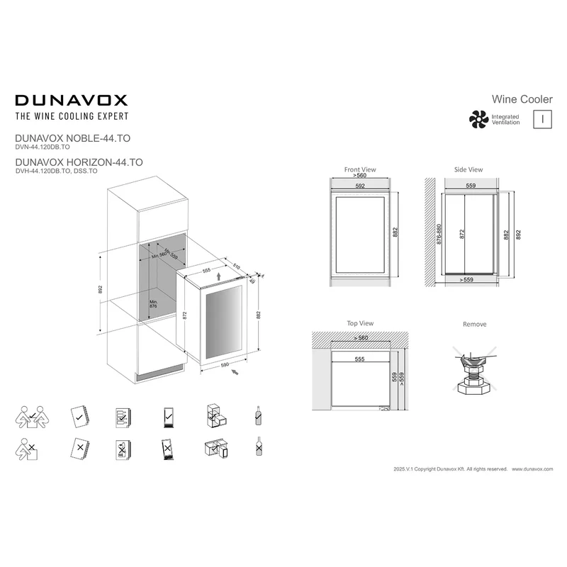 Weinkühlschrank 44 Flaschen Dunavox Noble-44