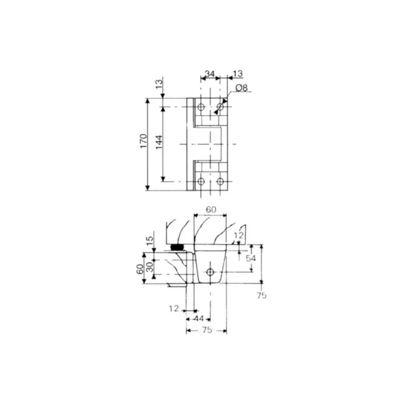 Scharnier 746.02 lackiert Fermod