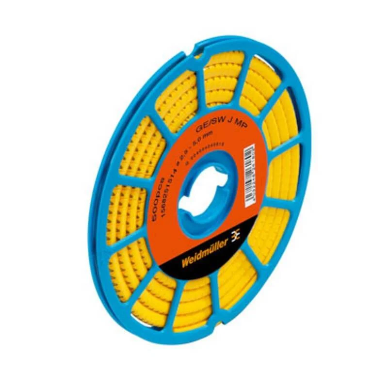 B-Ware Weidmüller Kennzeichnungsring CLI C 02-3 GE/SW PVC gelb 500 Stück Ø1.3-3mm