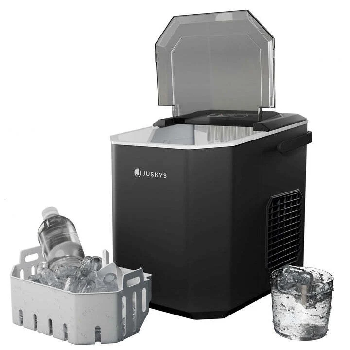 B-Ware Eiswürfelmaschine IceOracle Selbstreinigung 12kg Eis pro Tag 2 Größen schwarz