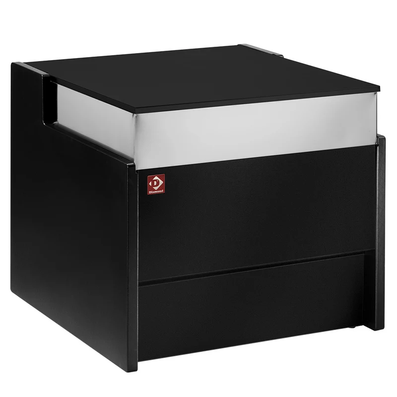 Kassentheke 1000 mm mit Granit-Arbeitsplatte , Schwarz, VZT-1000/B5