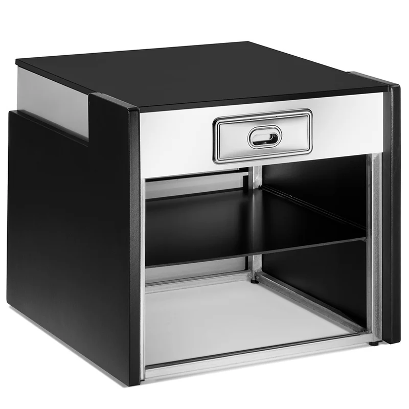 Kassentisch mit Granitplatte , 70 cm breit , Schwarz, VZT-700/B5