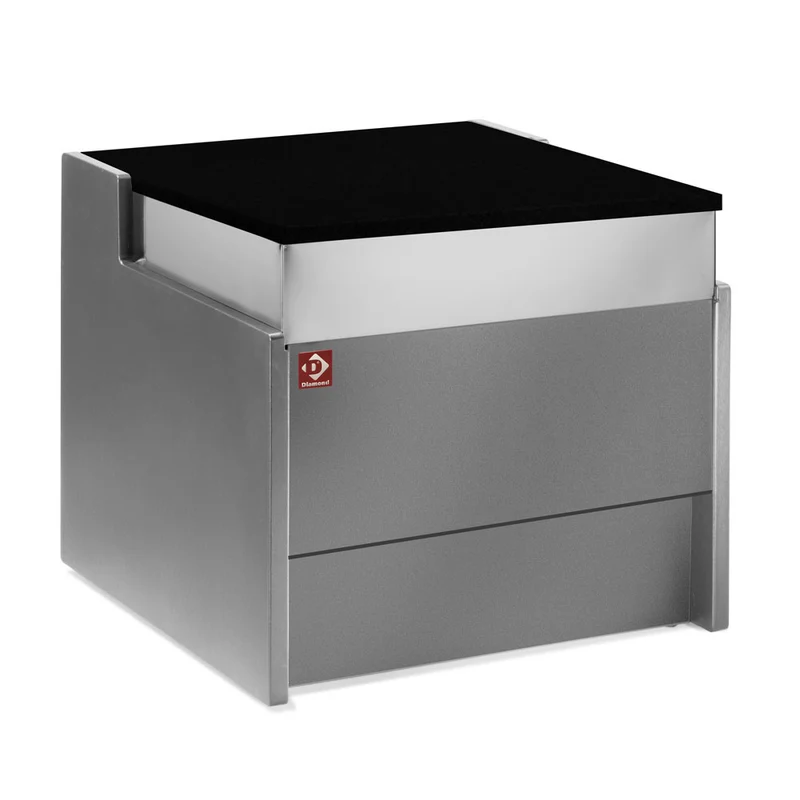 Kassentisch mit Granit-Arbeitsplatte , 100 cm breit , Grau, VZT-1000/G8