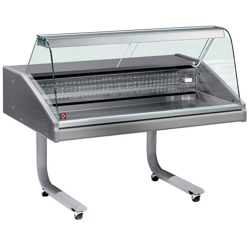 Professionelle Kühltheke 100 cm , Bedientheke mit geradem Glasaufbau, VR10-CR/R2