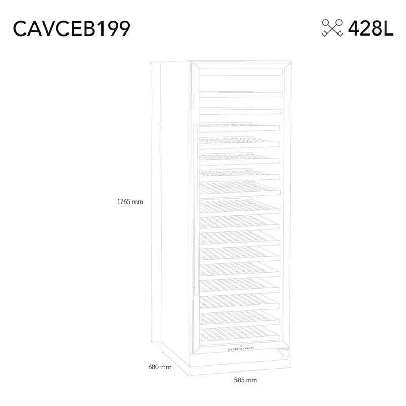 Weinkühlschrank 199 Flaschen Les Petits Champs CAVCEB199