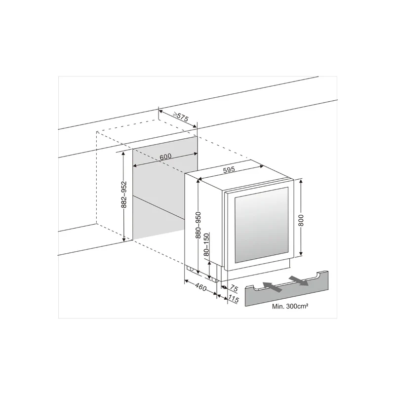 Weinkühlschrank 53 Flaschen mQuvée WineCave 800 60D Stainless