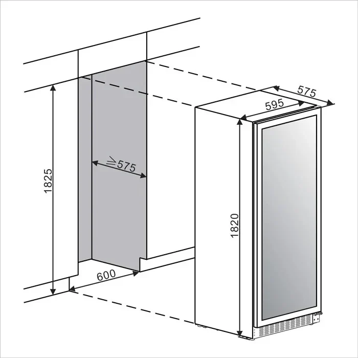 Weinklimaschrank 103 Flaschen mQuvée Velvet 125 Glass Premium "Rail" Package