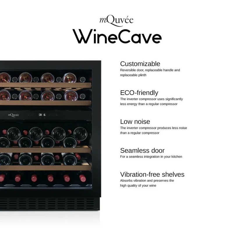 Weinkühlschrank 34 Flaschen mQuvée WineCave 780 40D Anthracite Black