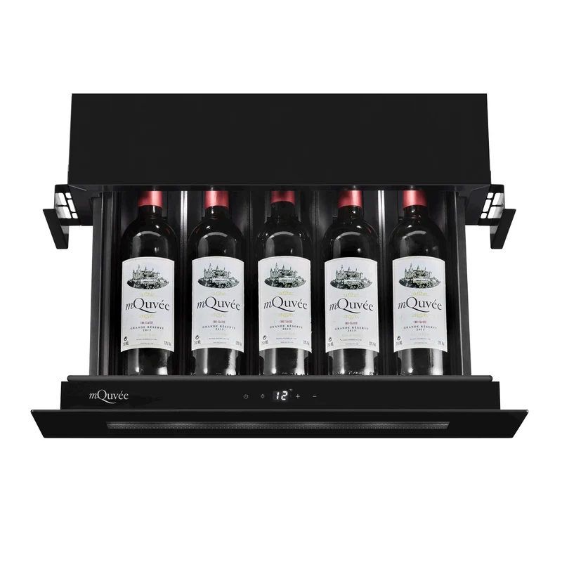 Weinkühlschublade WineKeeper Exclusive 5S Fullglass Black Push-Pull