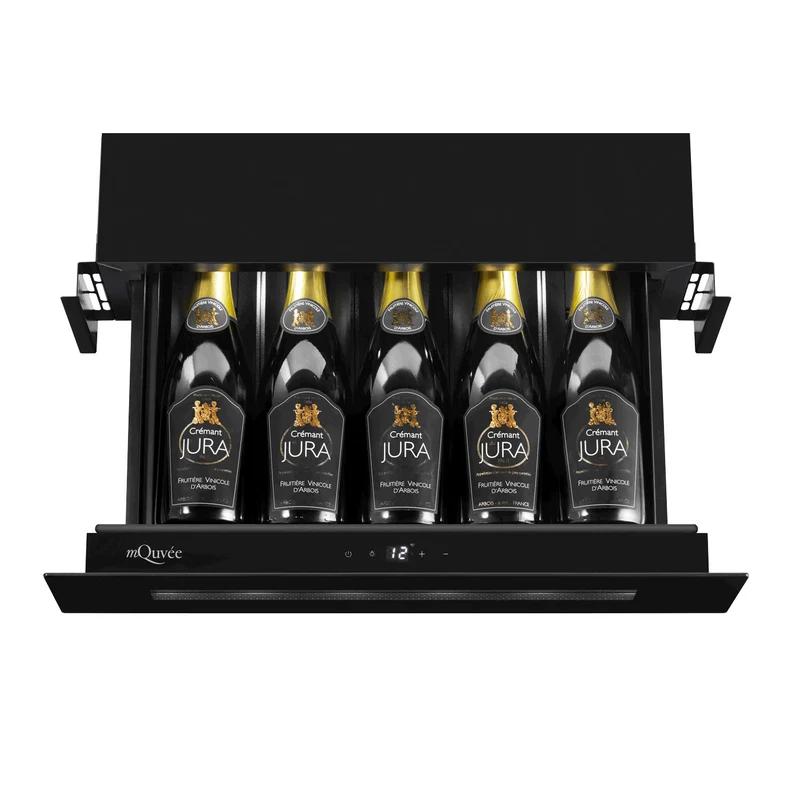 Weinkühlschublade WineKeeper Exclusive 5S Fullglass Black Push-Pull