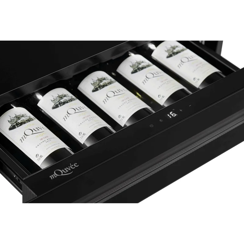 Weinkühlschublade WineKeeper Exclusive 5S Fullglass Black Push-Pull
