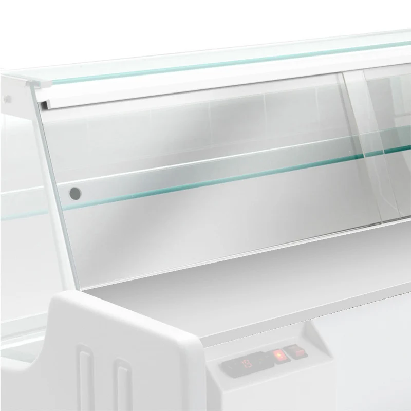Konditoreitheke 2200 mm mit stiller Kühlung & gebogener Glasfront, VE22/E8-R2P