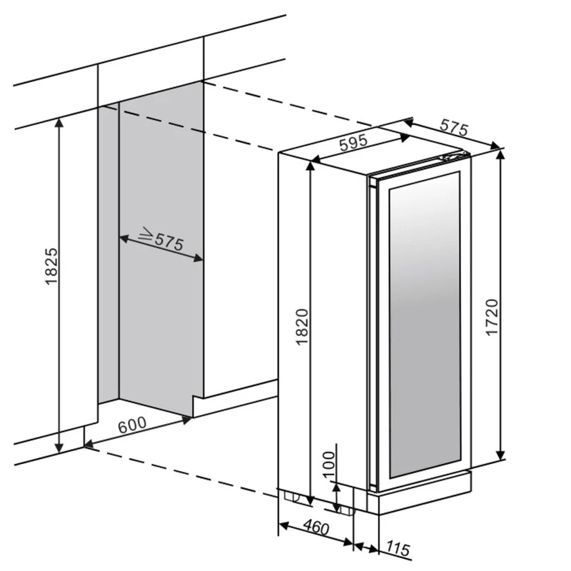 Weinkühlschrank 109 Flaschen mQuvée WineCave Infinite 187D Push-Pull