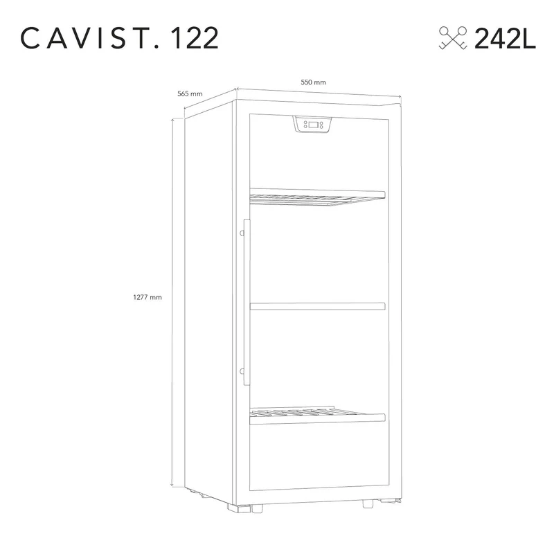 Weinkühlschrank 122 Flaschen Les Petits Champs CAVC122