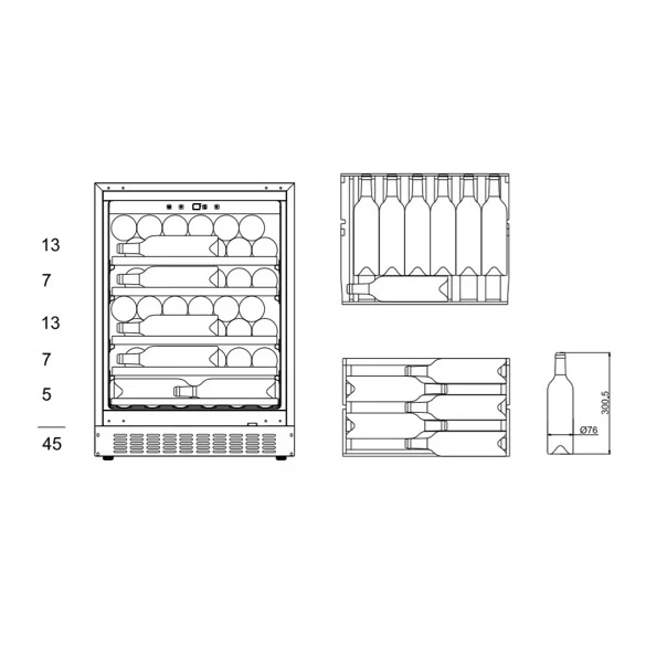 Weinkühlschrank 44 Flaschen mQuvée WineStore 78