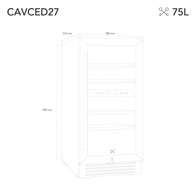 Weinkühlschrank 27 Flaschen Les Petits Champs CAVCED27