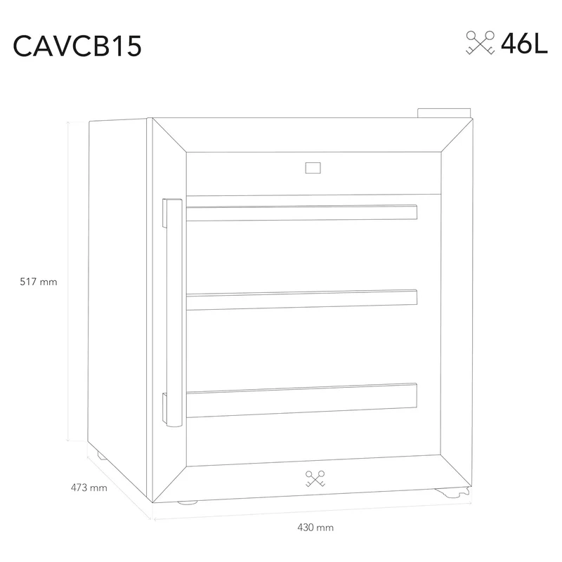 Weinkühlschrank 15 Flaschen Les Petits Champs CAVCB15