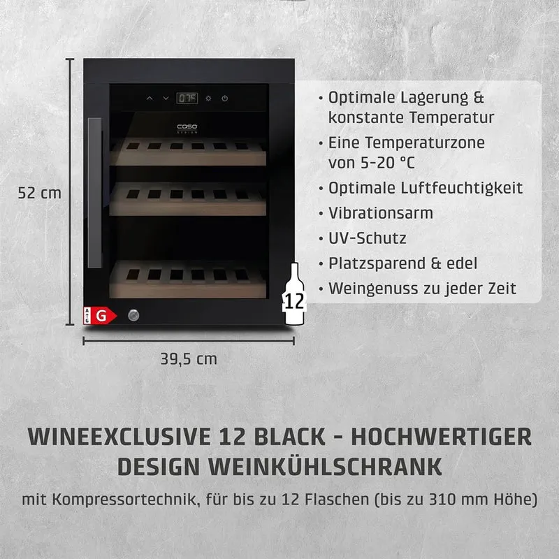 Weinkühlschrank 12 Flaschen Caso WineExclusive 12