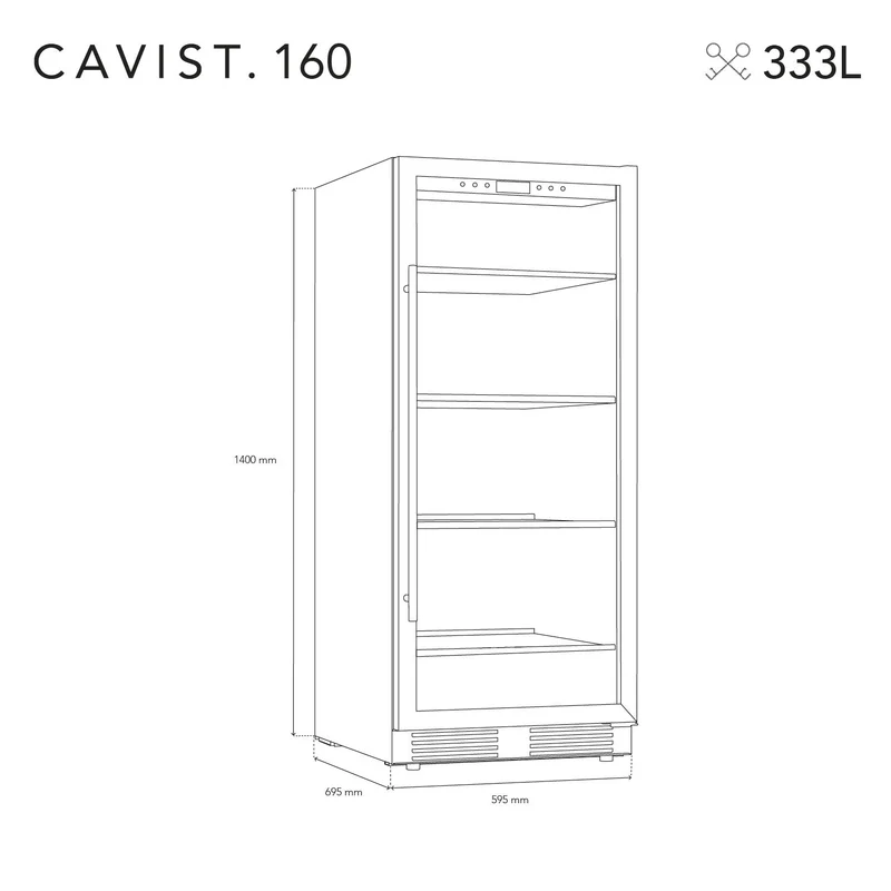 Weinkühlschrank 160 Flaschen Les Petits Champs CAVCE160