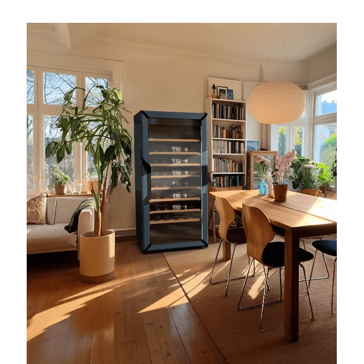Weinkühlschrank 126 Flaschen Goguette 3 Zonen Blau