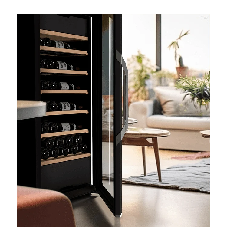 Weinkühlschrank 126 Flaschen Goguette 3 Zonen Schwarz