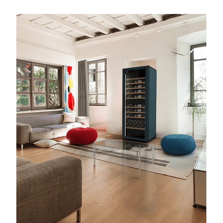 Weinkühlschrank 162 Flaschen Goguette 3 Zonen Blau
