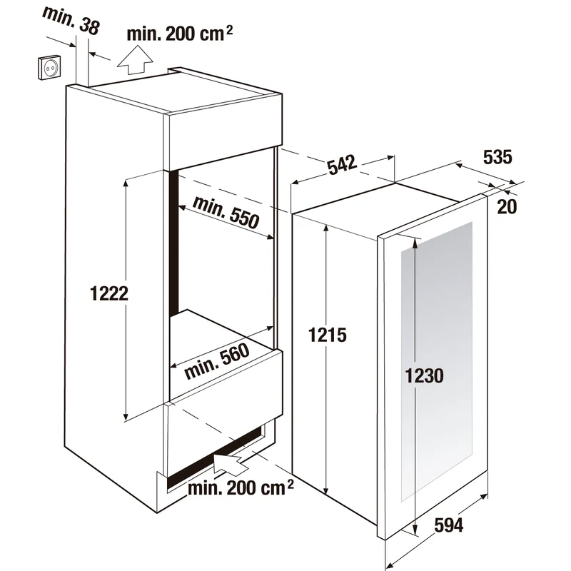 Weinkühlschrank 79 Flaschen Küppersbusch FWK4800.0S