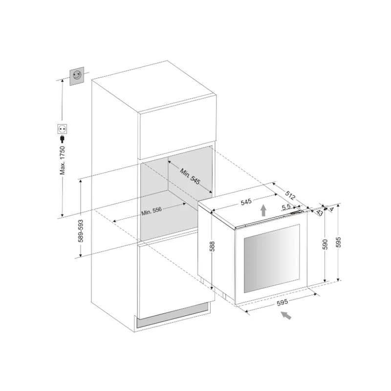 Weinkühlschrank 26 Flaschen mQuvée WineKeeper Exclusive 25D Push/Pull FullGlass Black