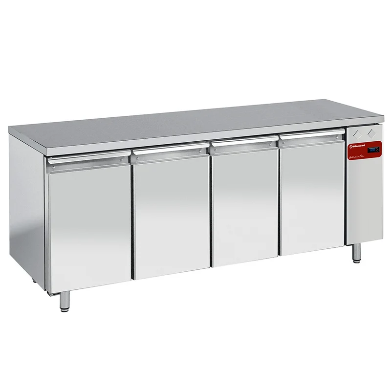 Zentralgekühlter Kühltisch mit 4 Türen , 550 L , GN 1/1 , Edelstahl, TS4B-NE