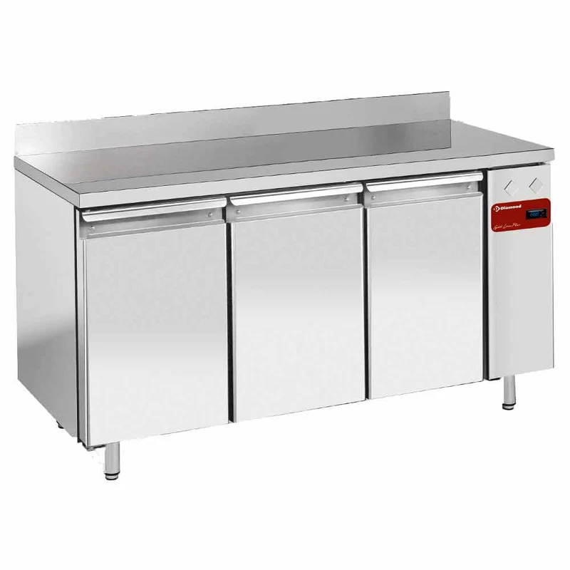 Zentralgekühlter Kühltisch, 3-türig, GN 1/1, mit Aufkantung, 405 L, TS3N/HA