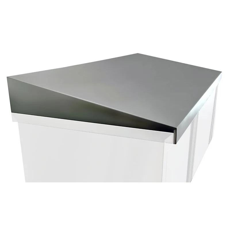 Hygiene-Schrankaufsatz, schräg , Edelstahl , BxT 1200x700 mm, TR7/12