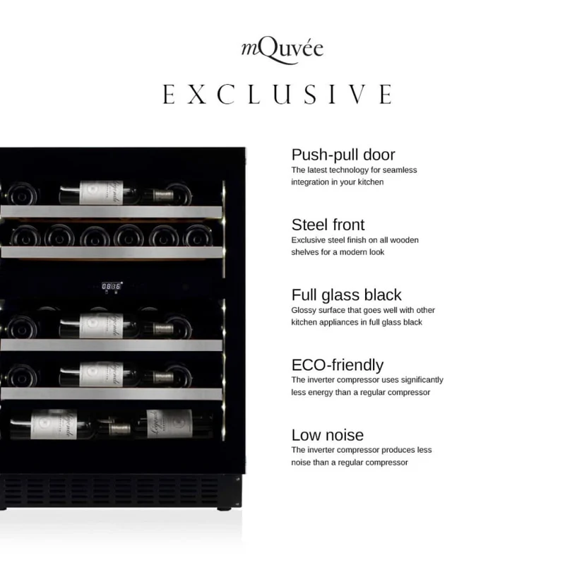 Weinkühlschrank 31 Flaschen mQuvée WineCave Exclusive 700 60D Push/Pull
