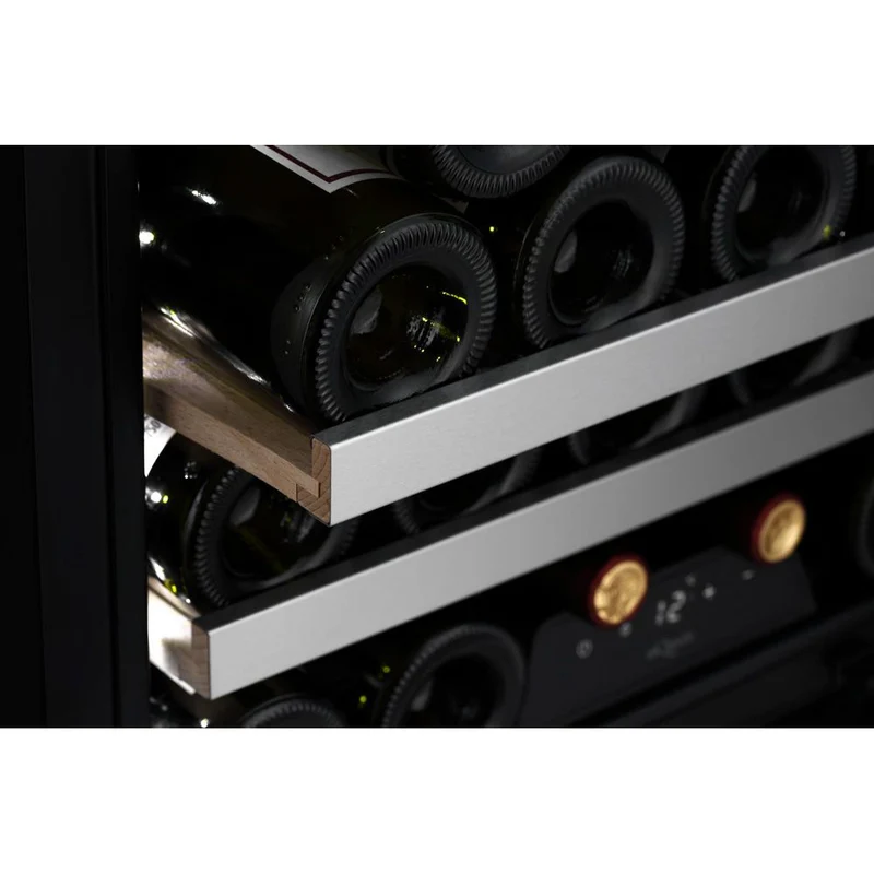 Weinkühlschrank 23 Flaschen mQuvée WineKeeper 23S Fullglass Black Push/Pull
