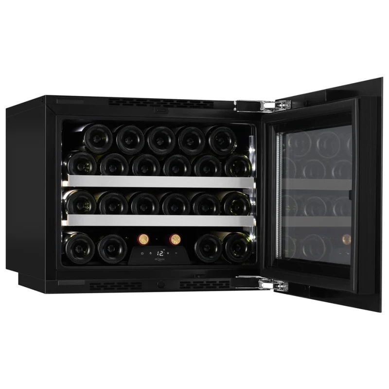 Weinkühlschrank 23 Flaschen mQuvée WineKeeper 23S Fullglass Black Push/Pull