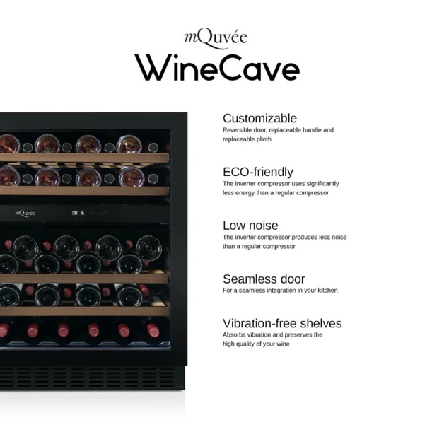 Weinkühlschrank 115 Flaschen mQuvée WineCave 187 Stainless