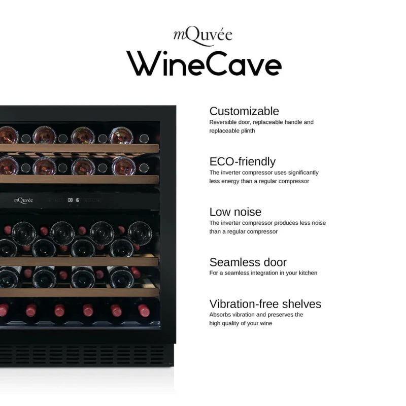 Weinkühlschrank 16 Flaschen mQuvée WineCave 720 30D Powder White
