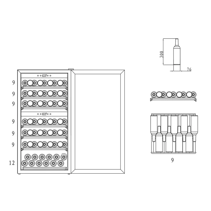 Weinkühlschrank 66 Flaschen mQuvée WineExpert 66 Stainless