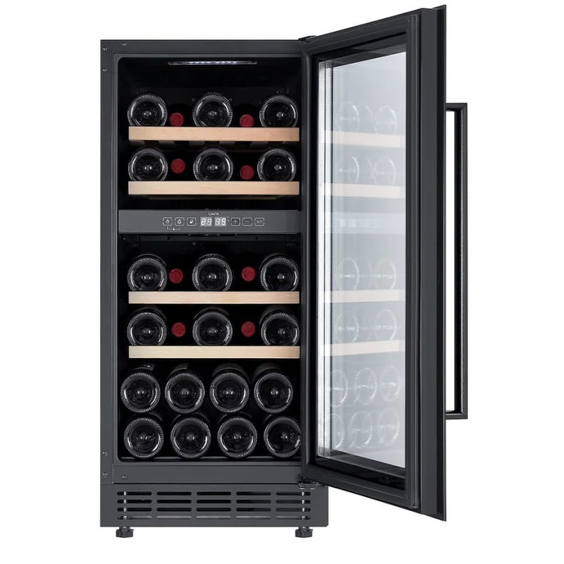 Weinkühlschrank 28 Flaschen Cavin Arctic Collection 40D Fullglass Black